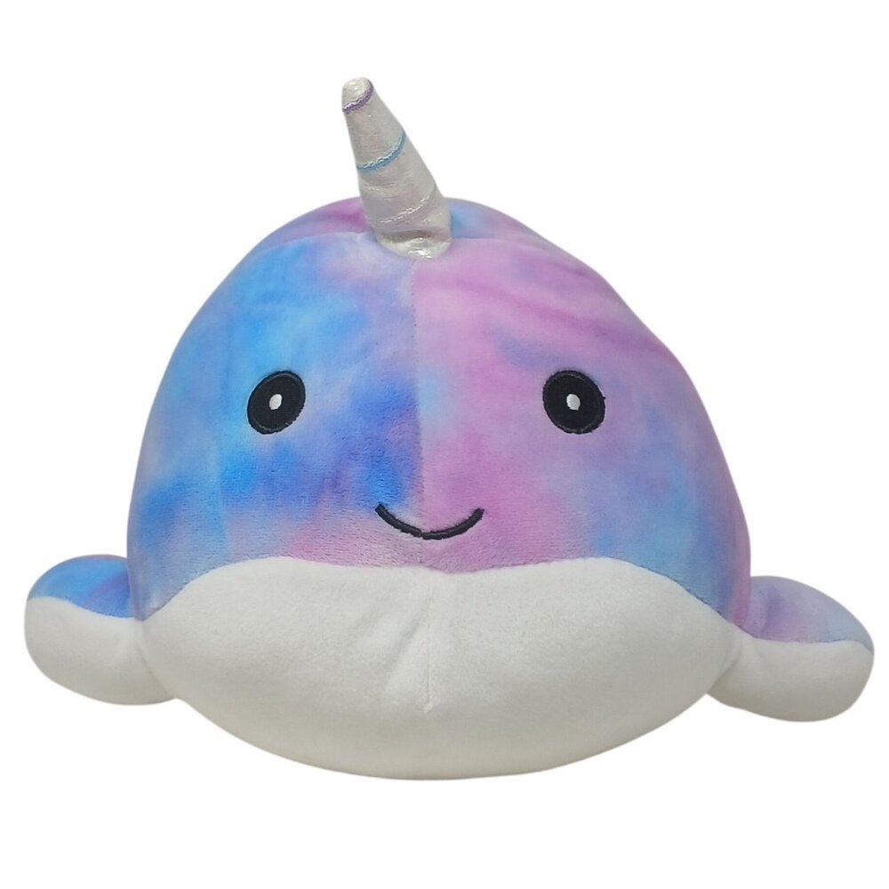 Squishmallows Narwhal Plush Toy 11" Purple/Blue TieDye Soft Cuddly Stuffed #D-36